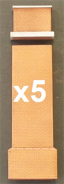 Length of low brick retaining wall & buttresses