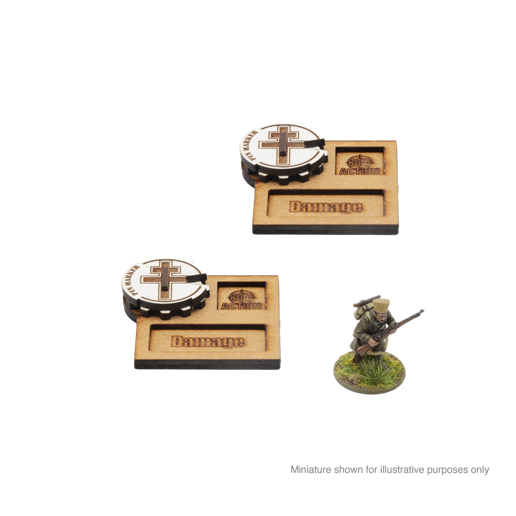 Bolt Action MDF Vehicle Pin Markers - Free French