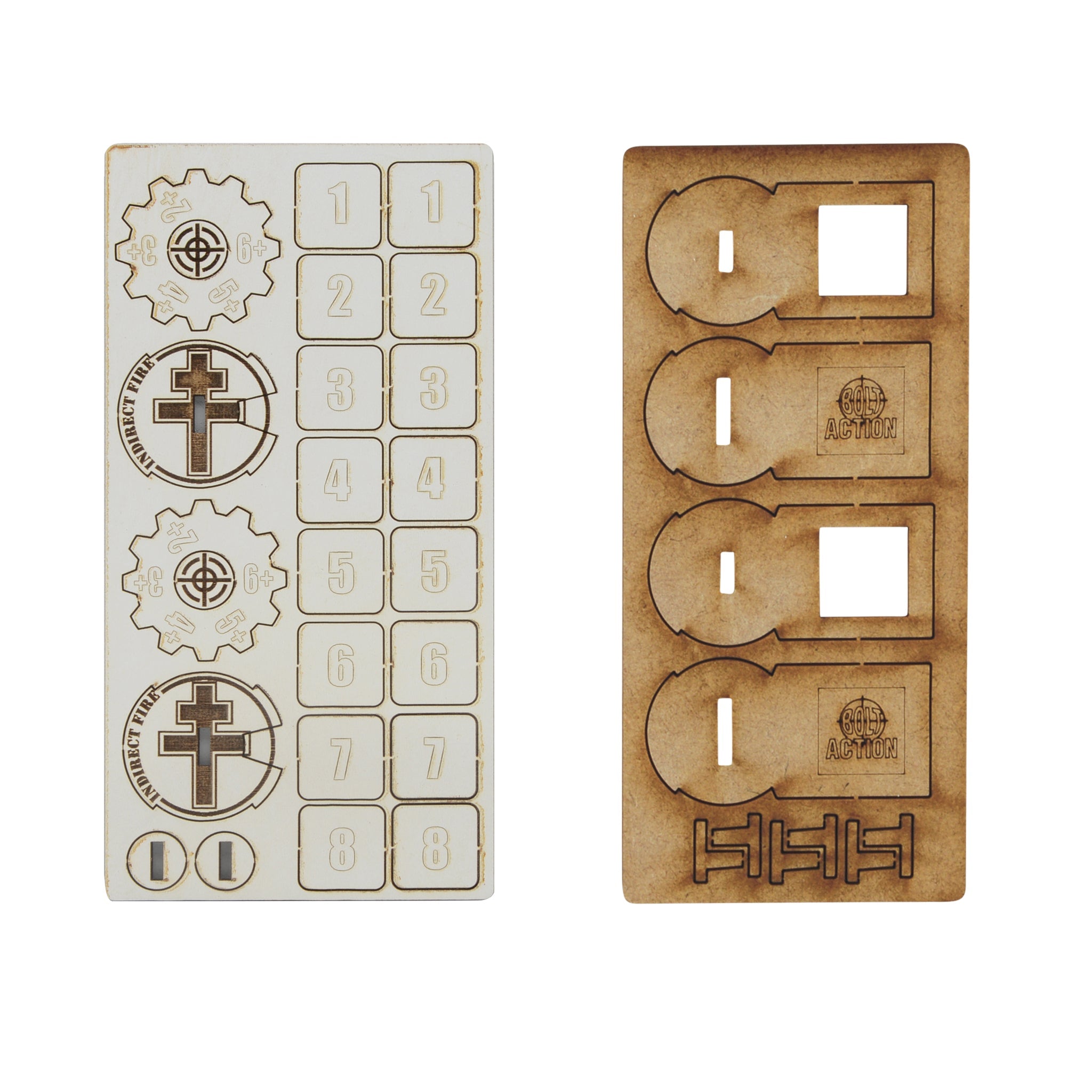 Bolt Action MDF Artillery Zeroing In Markers - Free French