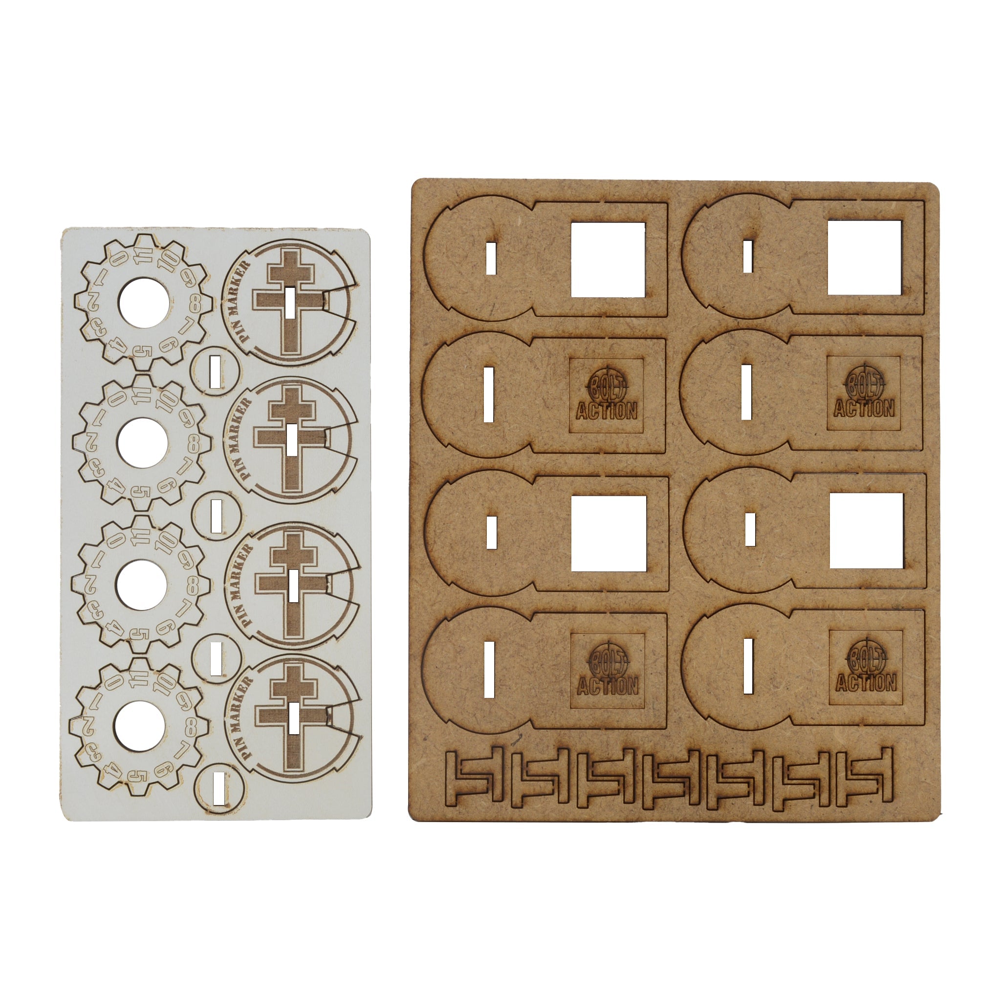 Bolt Action MDF Unit Pin Markers - British 8th Army 'Desert Rats'