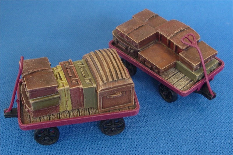 2 MR 6ft platform trolleys & luggage