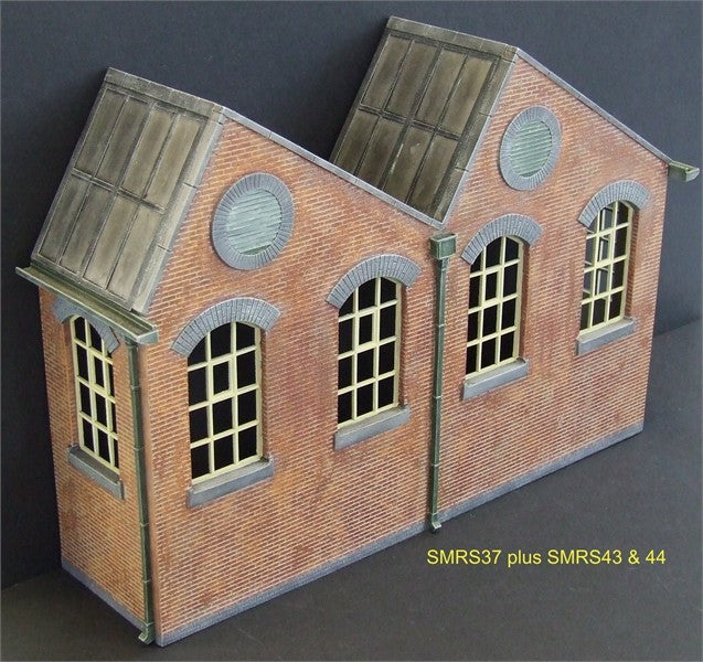 2-Bay North-Light shallow relief roof section pack.