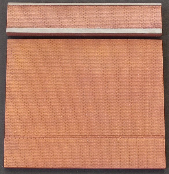 Low brick retaining wall & separate parapet UNPAINTED