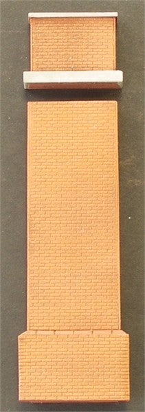 Short brick buttress & separate parapet UNPAINTED