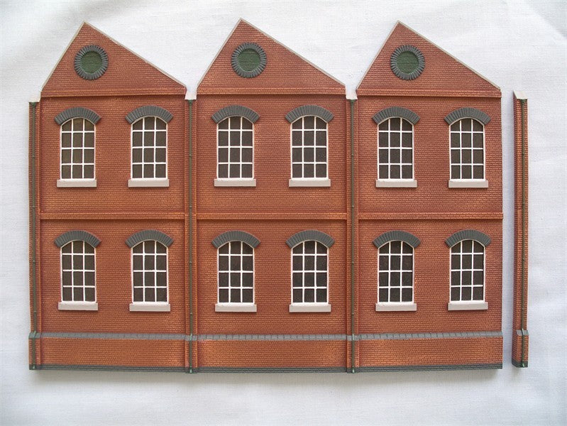 Two Storey, left facing north light building facade UNPAINTED