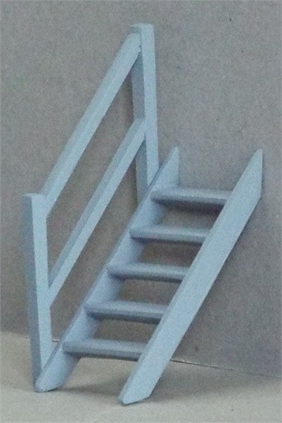 Timber steps with handrail