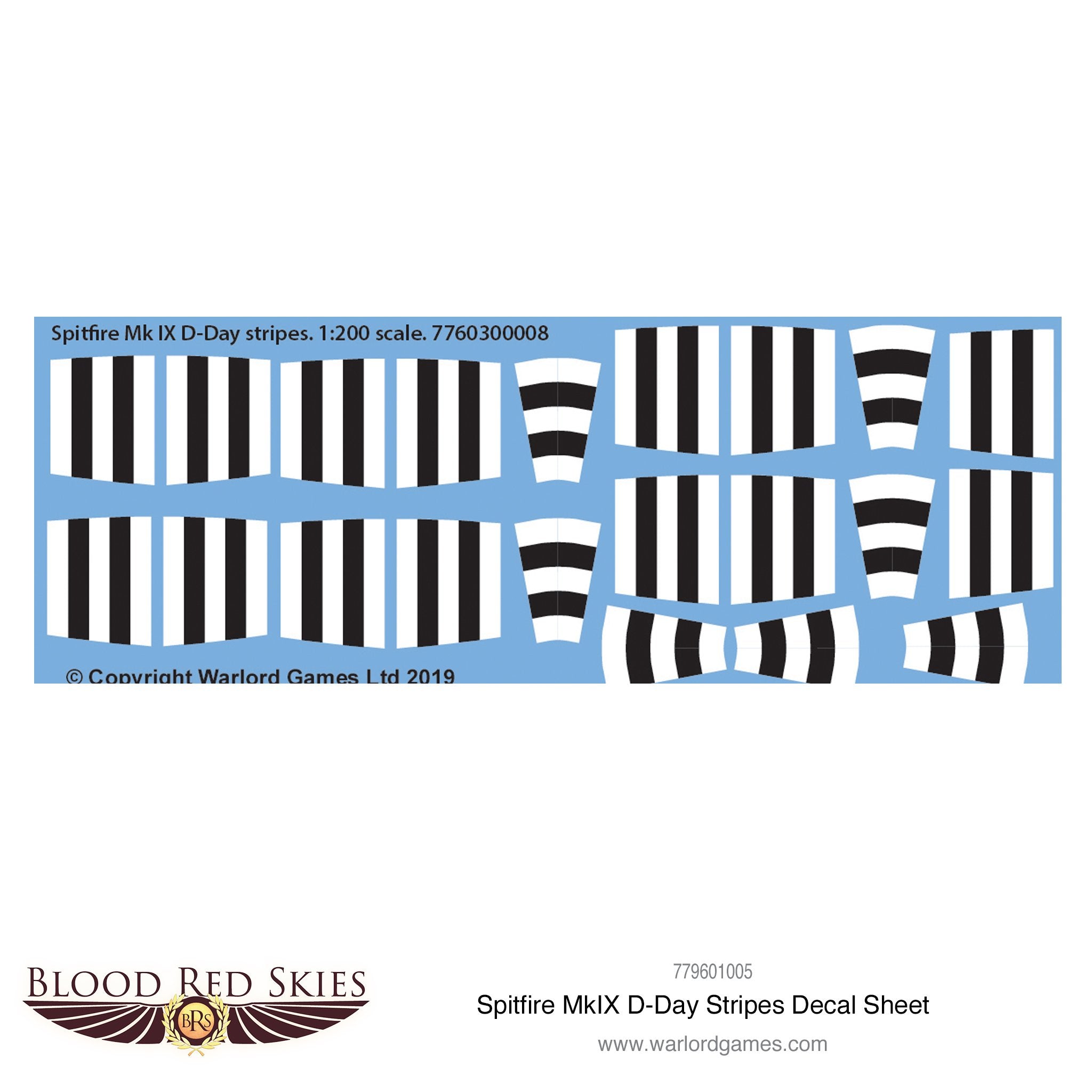 Spitfire Mk IX D-Day stripes decal sheet