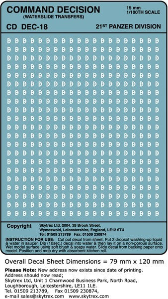 21st Panzer Division (15mm)