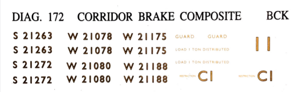 Diag. 172 Corridor Brake Composite BCK (2 Pack)