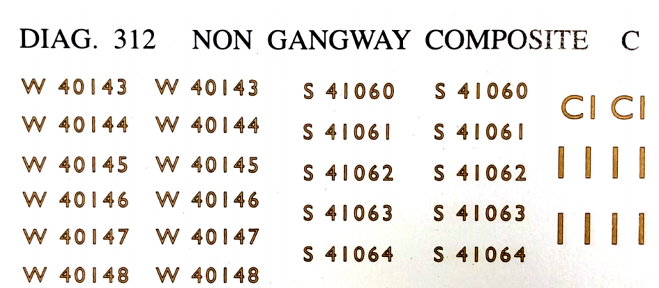 Diag. 312 Non Gangway Composite C (2 Pack)