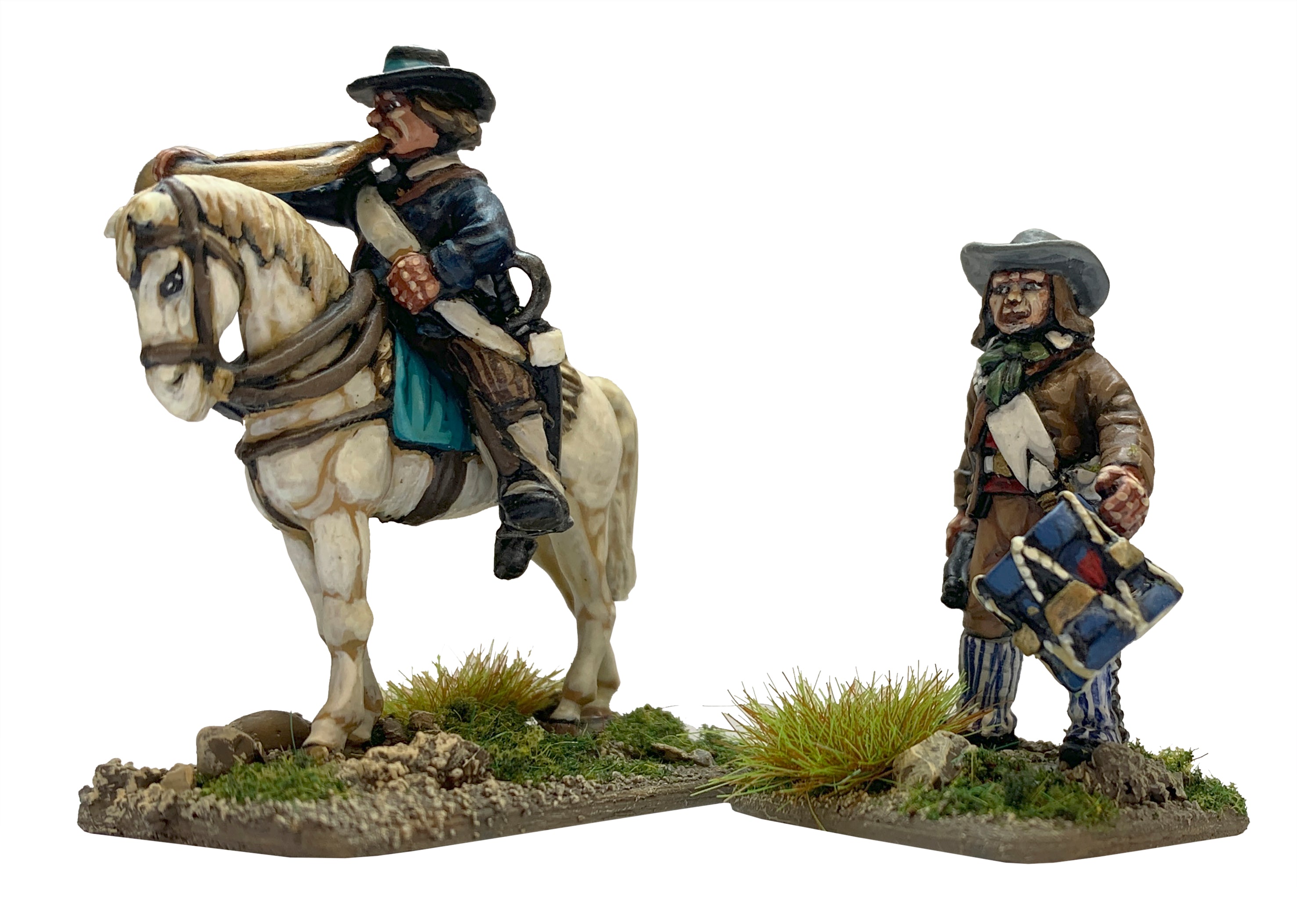 Vendee/Chouan Musicians - Drummer and Mounted Hornist