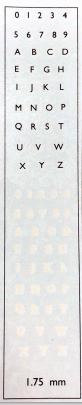 O-Gauge Letters and Numbers in Black and White (4 Pack)