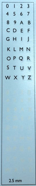 O-Gauge Letters and Numbers in Black and White (4 Pack)