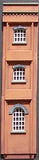 Narrow fully windowed wall panel for brick-built warehouse/goodshed